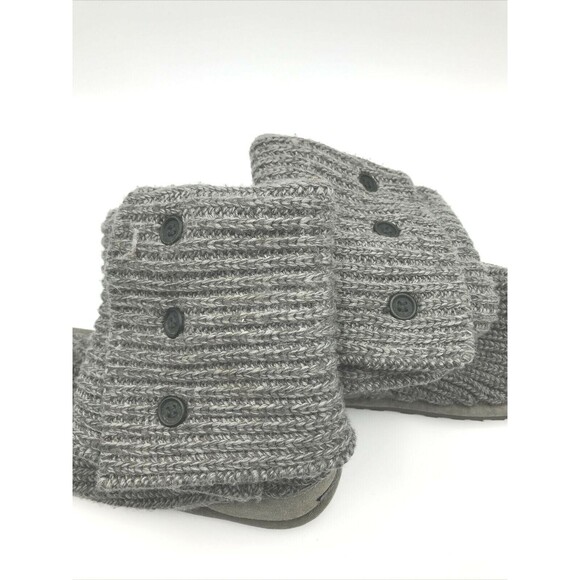 UGG Cardy Chunky Button Classic Sweater Boots Youth 5 Fold Over Gray - Picture 4 of 7